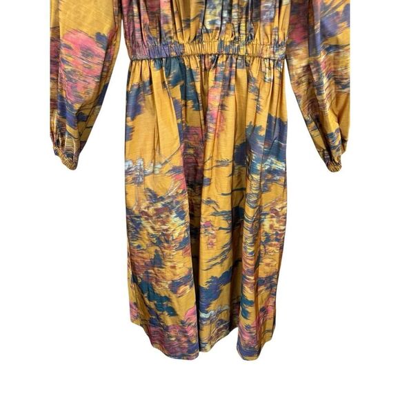 NWT $1490 Ulla Johnson Adeline Off Shoulder Midi Dress Floral Size 2 - Picture 10 of 12